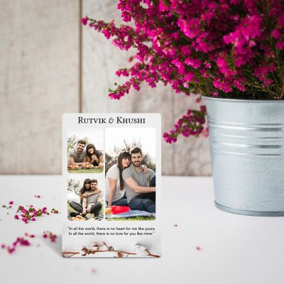 Personalized Couple Photo Frame Customized Anniversary Gift for Wife & Husband Birthday Gift For Girlfriend Tabletop Photo Frame Gift for Friend, Partner, Parents